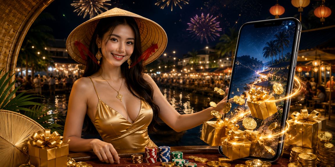Không gian casino và cá cược sôi động tại Việt Nam về đêm